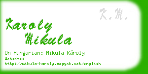 karoly mikula business card